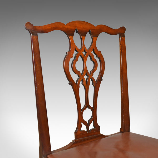 Set of Six Antique Dining Chairs, Mahogany, English, Georgian, Chippendale c1800 - London Fine Antiques