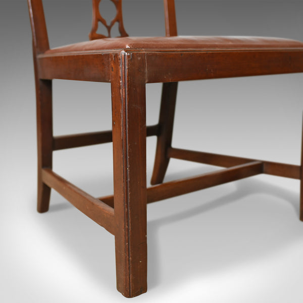 Set of Six Antique Dining Chairs, Mahogany, English, Georgian, Chippendale c1800 - London Fine Antiques