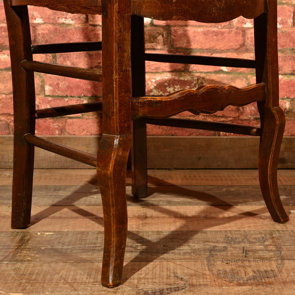 Set of Six Antique French Rush Seat Dining Chairs - London Fine Antiques