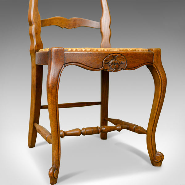 Set of Six Antique Kitchen Chairs, French Country Dining, Circa 1910 - London Fine Antiques