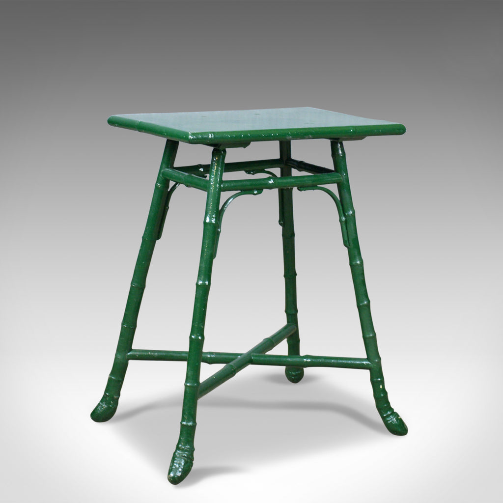 Painted top bamboo table
