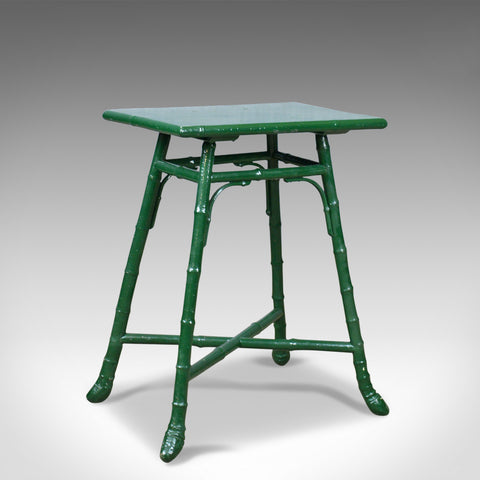 Small, Antique Bamboo Table, Side Occasional, Oriental, Painted, Victorian c1880 - London Fine Antiques