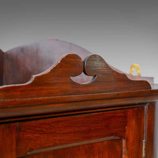 Small Antique Corner Cabinet, English, Walnut, Wall, Hanging, Circa 1900 - London Fine Antiques