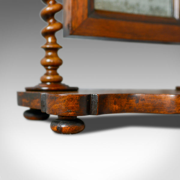 Small Antique Platform Mirror, English, Rosewood, Dressing Table, Toilet, c.1850 - London Fine Antiques