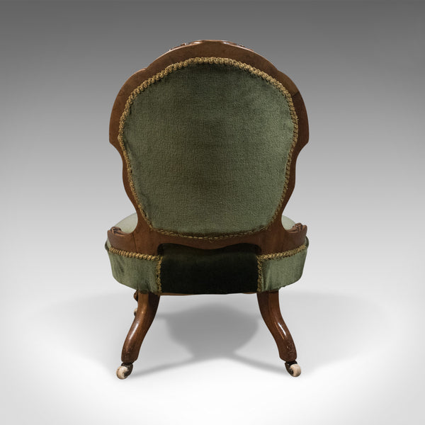 Small Antique Regency Nursing Chair, English, Walnut, Salon Circa 1820 - London Fine Antiques