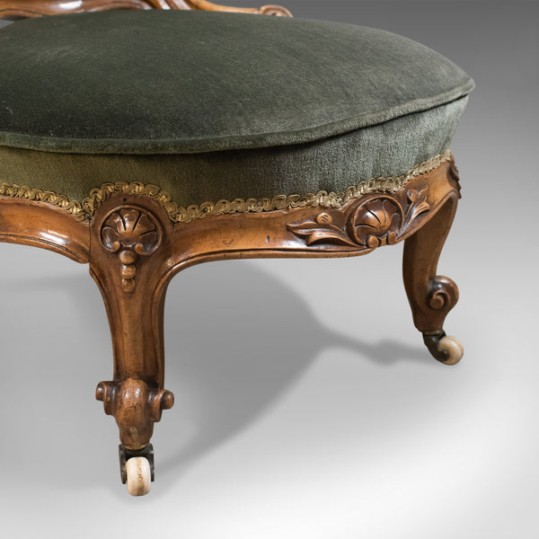 Small Antique Regency Nursing Chair, English, Walnut, Salon Circa 1820 - London Fine Antiques