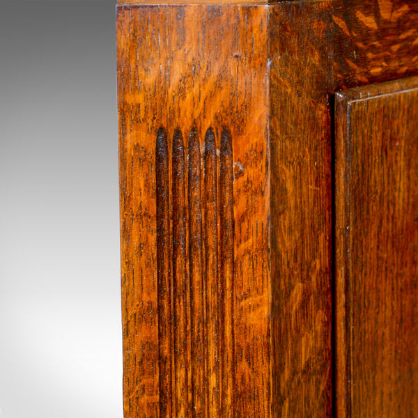 Tall, Narrow Antique Corner Cabinet, Edwardian, Georgian Revival, Oak, c.1910 - London Fine Antiques