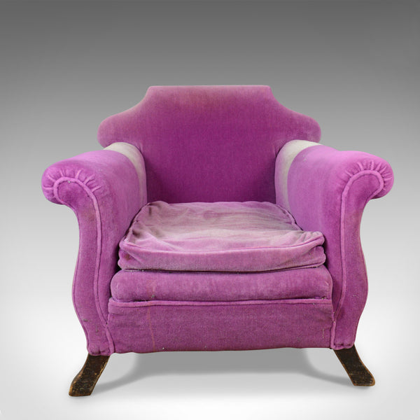 Very Deep Antique Armchair, English, Edwardian, Club Chair, Circa 1910 - London Fine Antiques