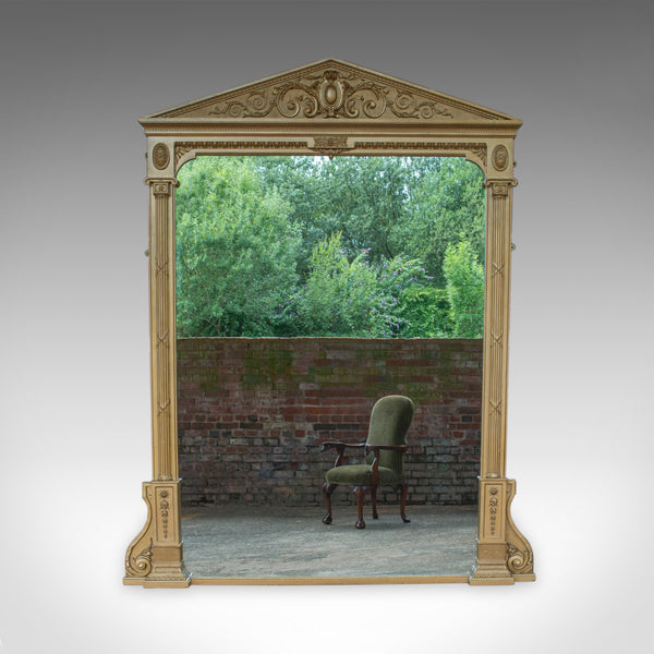 Very Large Antique Overmantel Mirror 230cm x 189.5cm (7'5"x6'2") Classical c1850 - London Fine Antiques