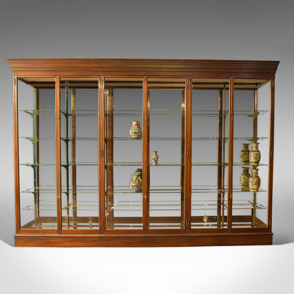 Very Large, Antique Shop Display Cabinet, Victorian, Mirror-Back Cabinet, c.1900 - London Fine Antiques