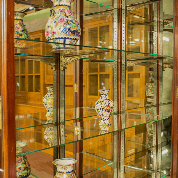 Very Large, Antique Shop Display Cabinet, Victorian, Mirror-Back Cabinet, c.1900 - London Fine Antiques