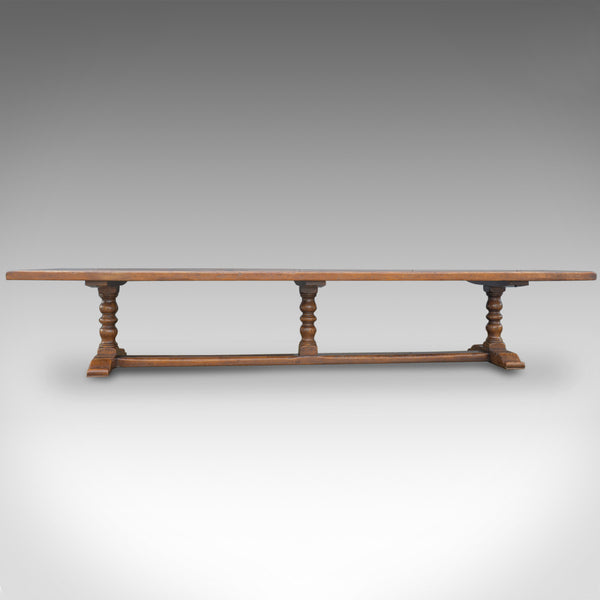 Very Large English Refectory Table in the Jacobean Manner, 14 Foot Long Seats 20 - London Fine Antiques