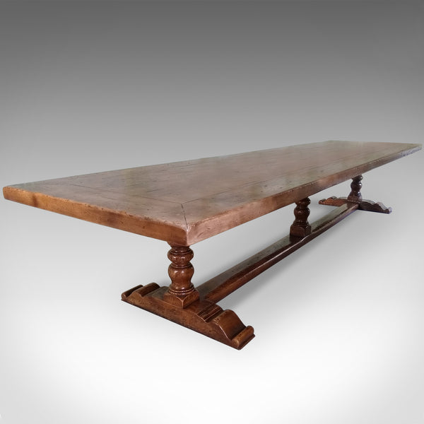 Very Large English Refectory Table in the Jacobean Manner, 14 Foot Long Seats 20 - London Fine Antiques