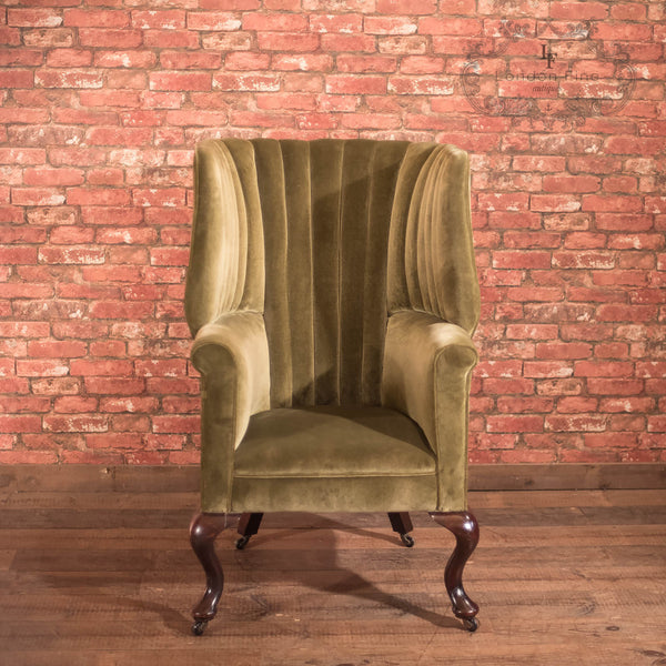 Victorian Antique Armchair, Scottish Fireside Wing Back - London Fine Antiques