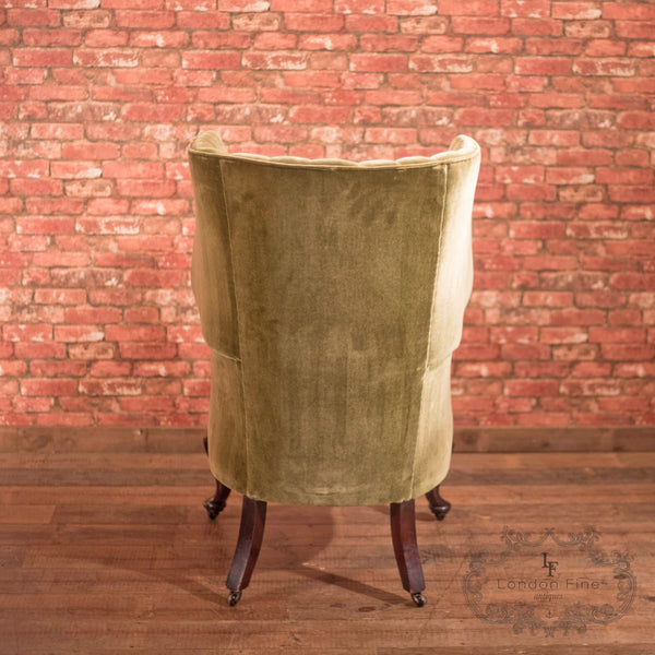 Victorian Antique Armchair, Scottish Fireside Wing Back - London Fine Antiques