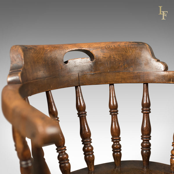 Victorian Antique Bow-Back Chair, English Elm Windsor c.1870 - London Fine Antiques