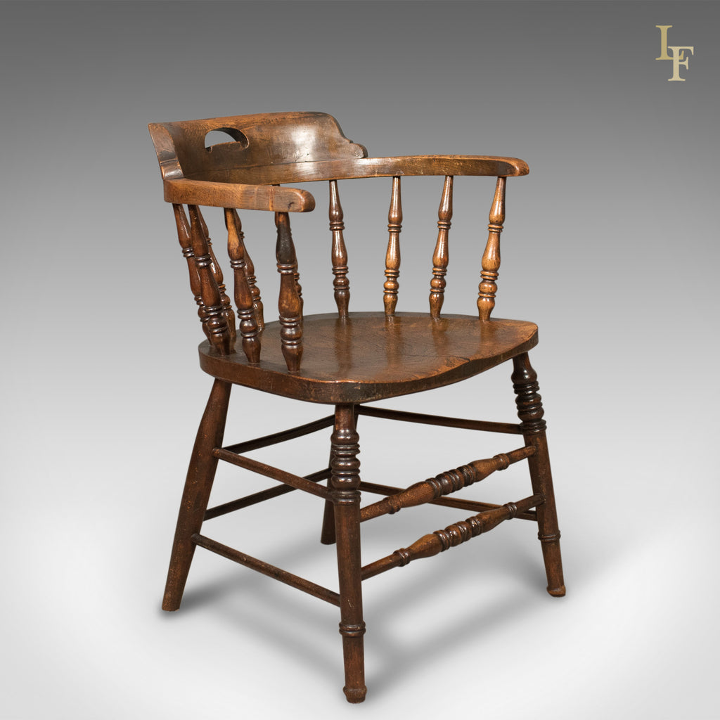 Victorian Antique Bow-Back Chair, English Elm Windsor c.1870 - London Fine Antiques