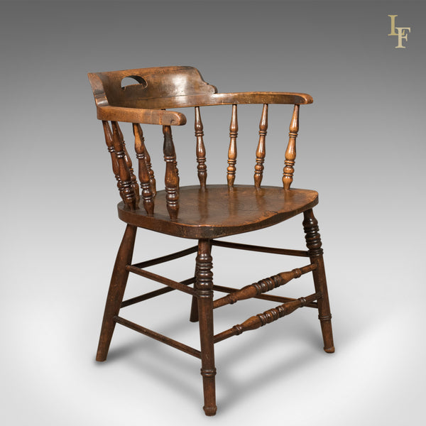Victorian Antique Bow-Back Chair, English Elm Windsor c.1870 - London Fine Antiques