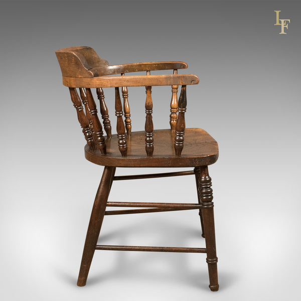 Victorian Antique Bow-Back Chair, English Elm Windsor c.1870 - London Fine Antiques