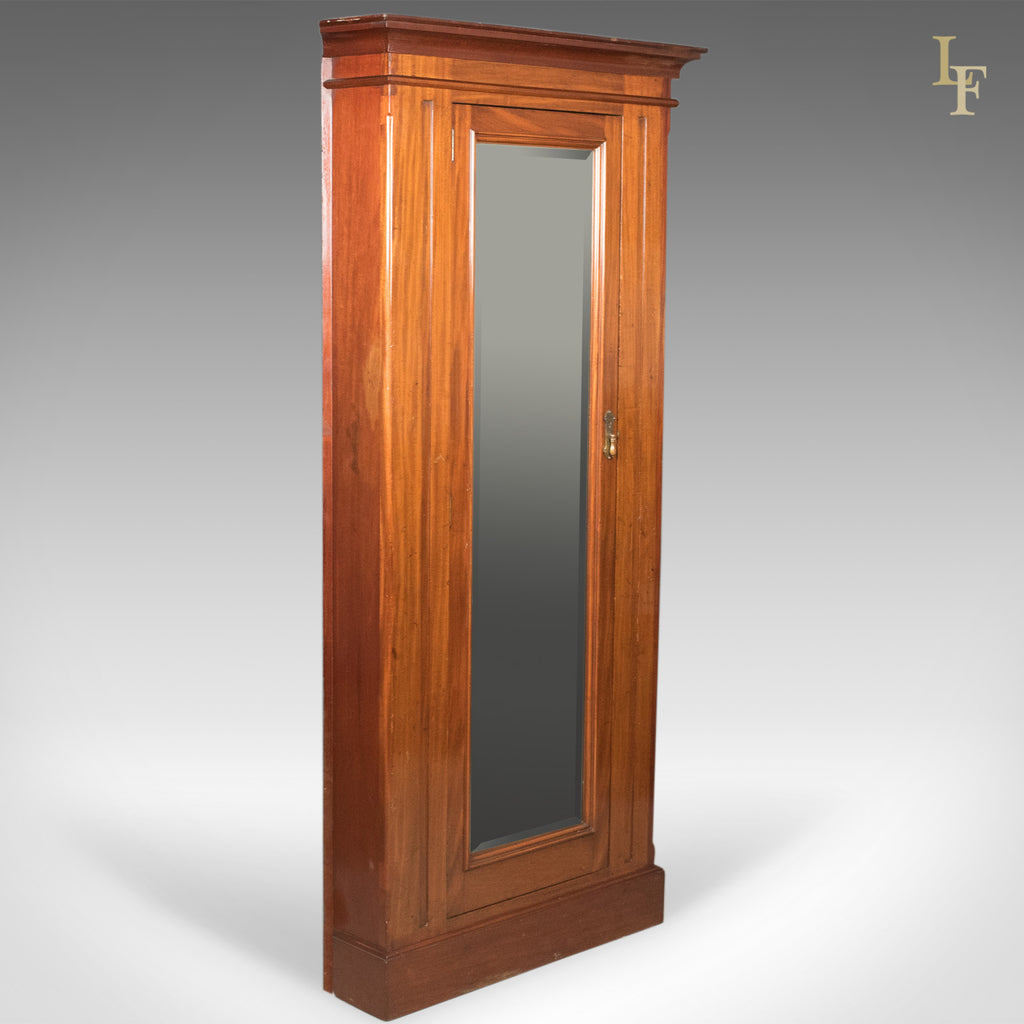 Victorian Antique Corner Wardrobe, Mahogany, English c.1880 - London Fine Antiques
