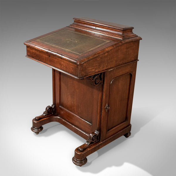 Victorian Antique Davenport, English Oak Writing Desk, Bureau Circa 1870 - London Fine Antiques