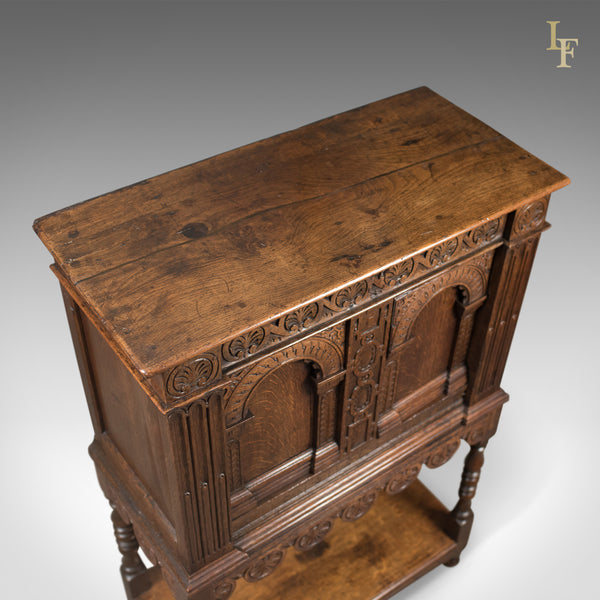 Victorian Antique Livery Cupboard in the 17th Century Taste, English, Oak c.1880 - London Fine Antiques