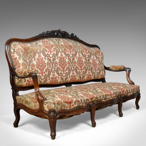 Victorian Antique Settee, Rosewood, English, 3 Seater Sofa Circa 1850 - London Fine Antiques