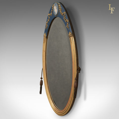 Victorian Antique Wall Mirror, Giltwood & Gesso Frame, Jasperware Plaque, c.1890 - London Fine Antiques