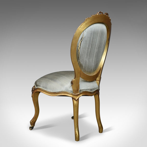 Vintage 20th Century Salon Chair in Antique French Taste, Giltwood, circa 1970 - London Fine Antiques