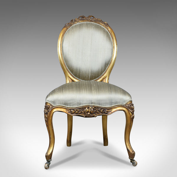 Vintage 20th Century Salon Chair in Antique French Taste, Giltwood, circa 1970 - London Fine Antiques