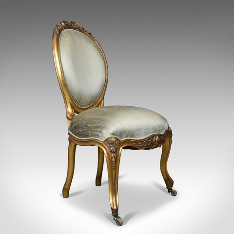 Vintage 20th Century Salon Chair in Antique French Taste, Giltwood, circa 1970 - London Fine Antiques