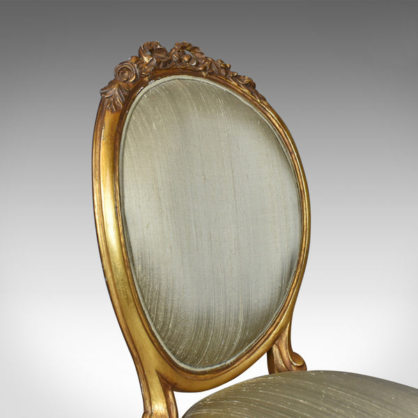 Vintage 20th Century Salon Chair in Antique French Taste, Giltwood, circa 1970 - London Fine Antiques