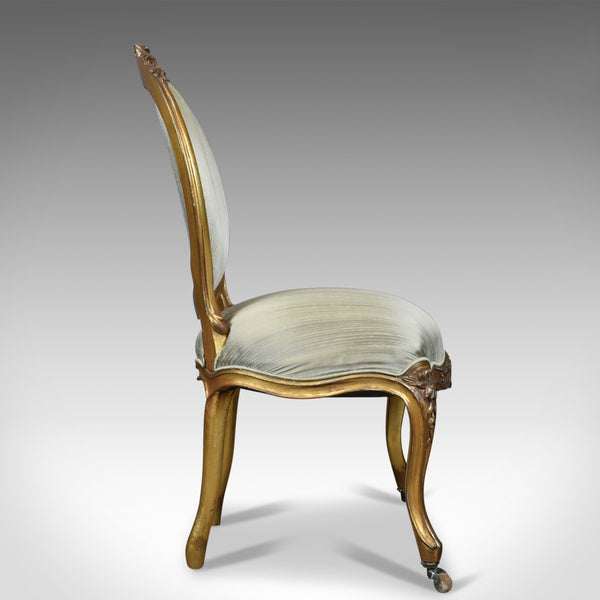 Vintage 20th Century Salon Chair in Antique French Taste, Giltwood, circa 1970 - London Fine Antiques