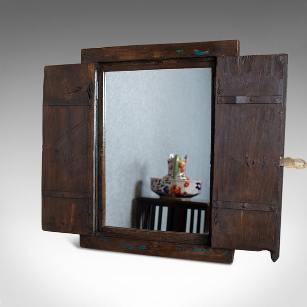 Vintage Asian Cupboard Mirror, Rustic, Wall Cabinet, Mid-Late 20th Century - London Fine Antiques