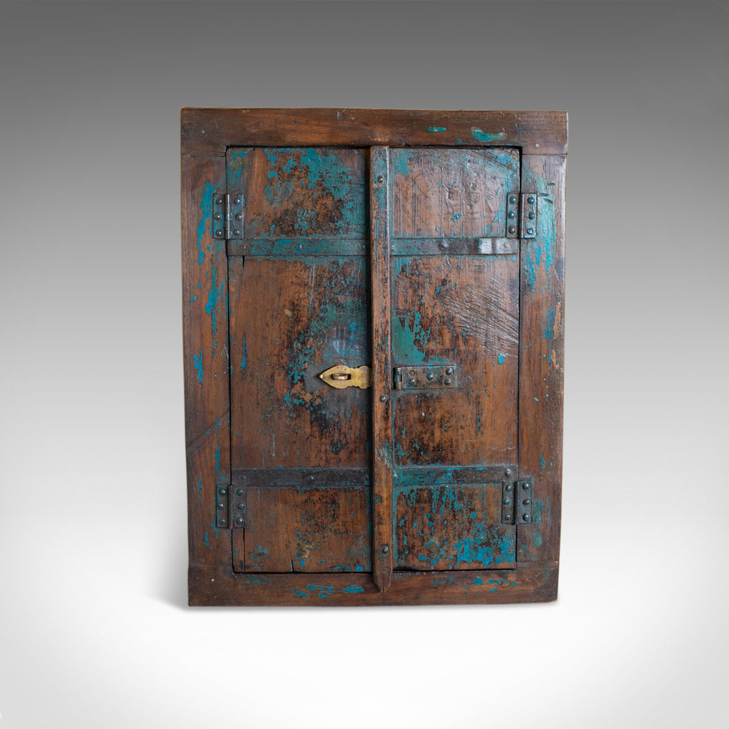 Vintage Asian Cupboard Mirror, Rustic, Wall Cabinet, Mid-Late 20th Century - London Fine Antiques