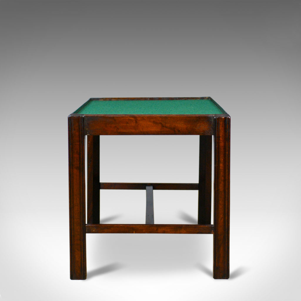 Vintage Baize Top Side Table English Mahogany Late 20th