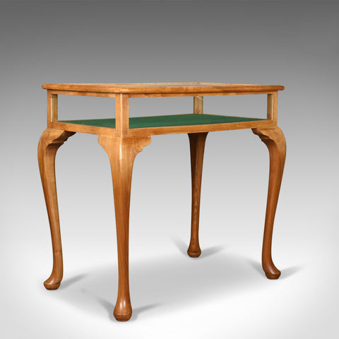 Vintage Bijouterie Table, 20th Century Display Case, Light Mahogany 1993 - London Fine Antiques