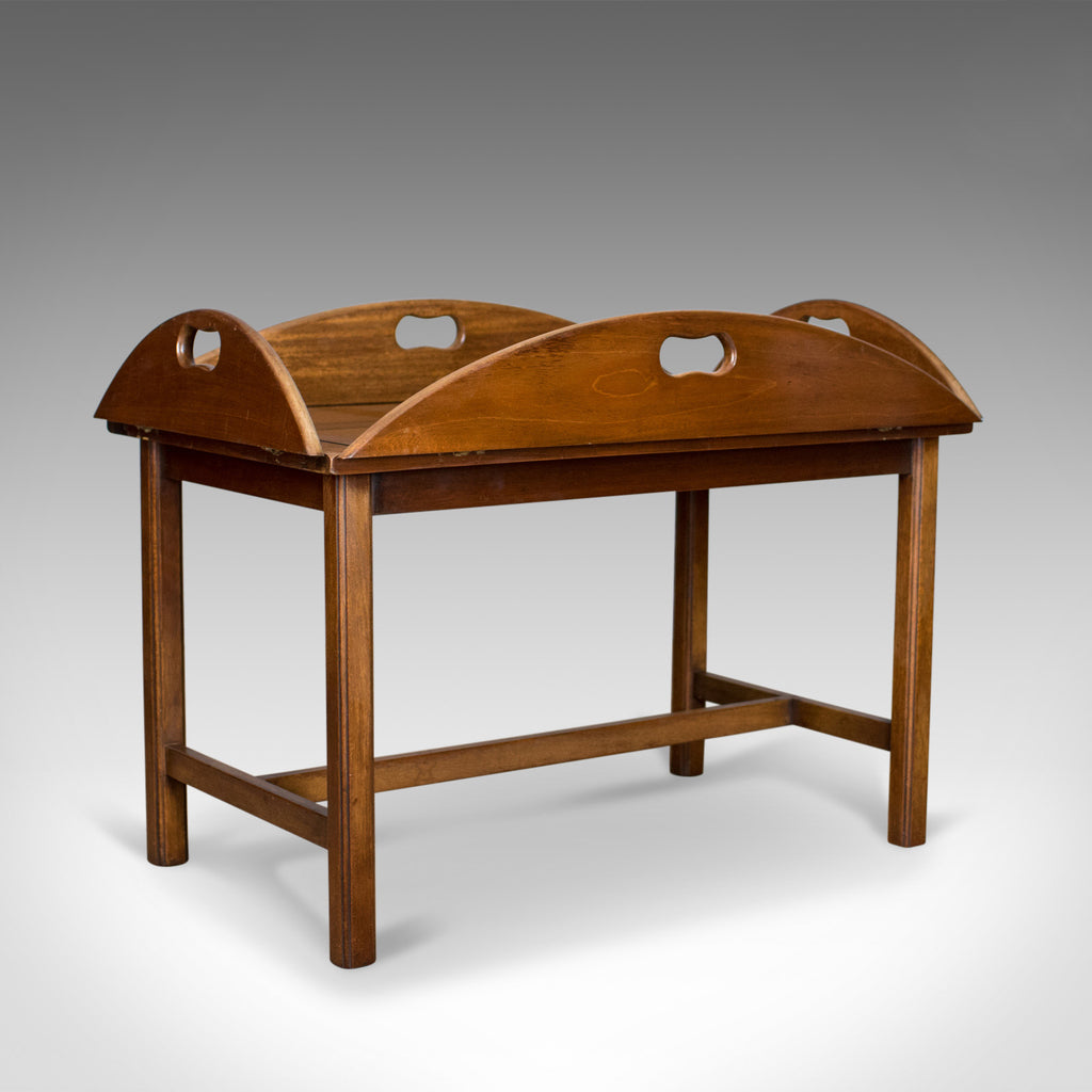 Vintage Butler's Tray Table, English, Mahogany, Coffee, Late 20th Century - London Fine Antiques