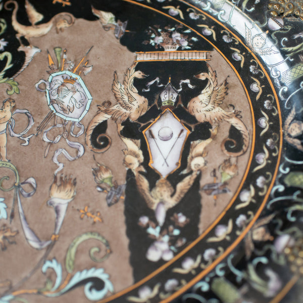 Vintage Butlers Tray Table, Italian, Mannerist Revival, Enamel, Ebonised C20th - London Fine Antiques