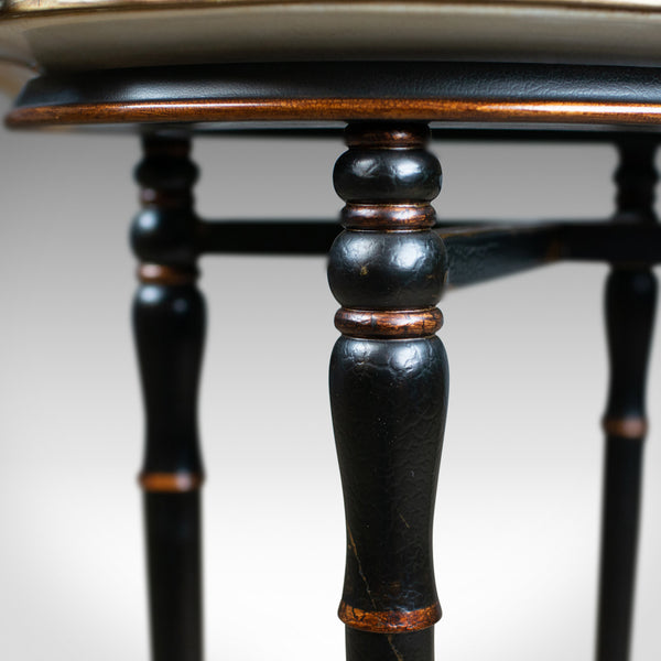 Vintage Butlers Tray Table, Italian, Mannerist Revival, Enamel, Ebonised C20th - London Fine Antiques
