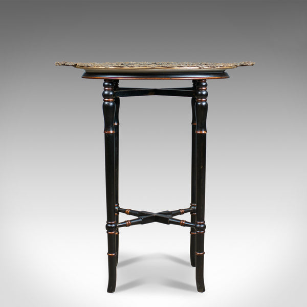 Vintage Butlers Tray Table, Italian, Mannerist Revival, Enamel, Ebonised C20th - London Fine Antiques