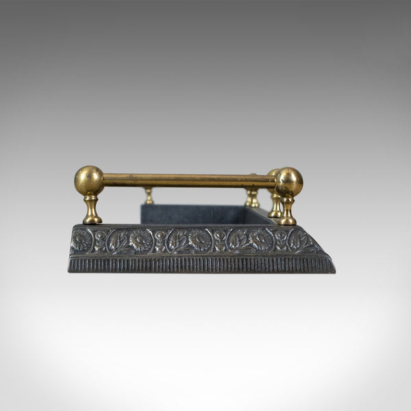 Vintage Cast Iron Fire Kerb, C20th Fireplace Hearth Surround, Art Nouveau Taste - London Fine Antiques