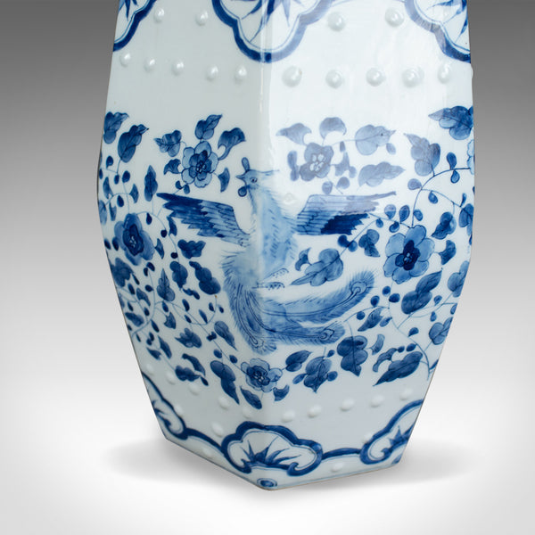 Vintage Ceramic Garden Stool, Chinese, Blue & White, Seat, Plant Stand, C20th - London Fine Antiques