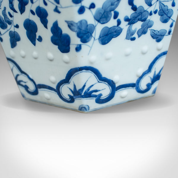 Vintage Ceramic Garden Stool, Chinese, Blue & White, Seat, Plant Stand, C20th - London Fine Antiques