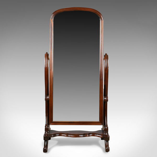 Vintage Cheval Mirror, English, Victorian Revival, Full Length Dressing, c.1970 - London Fine Antiques