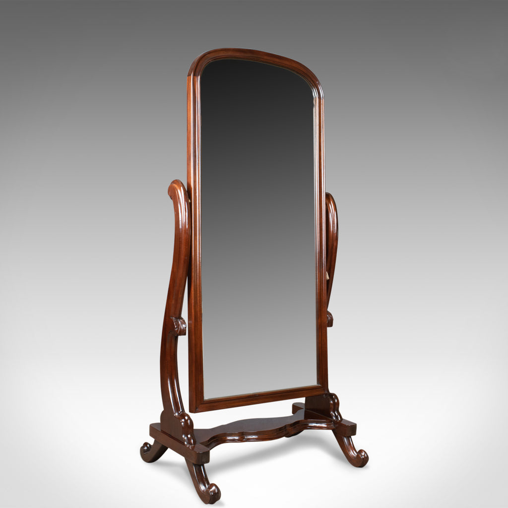 Vintage Cheval Mirror, English, Victorian Revival, Full Length Dressing, c.1970 - London Fine Antiques