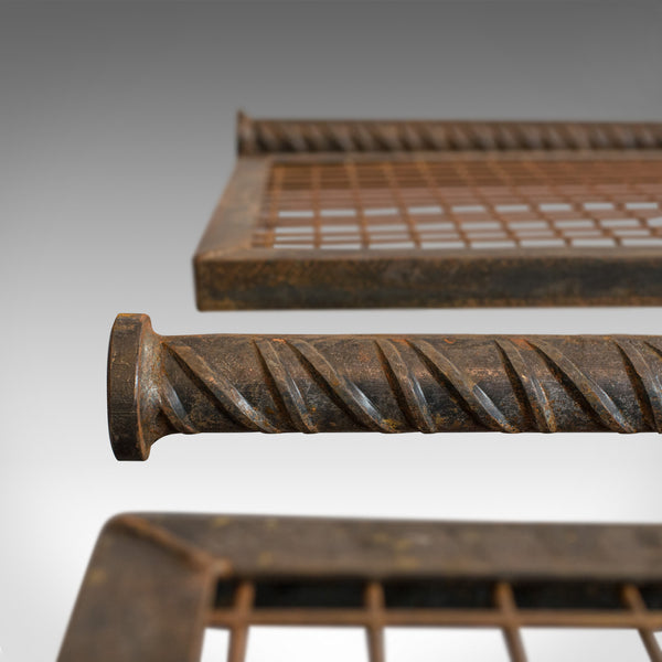 Vintage Clothes Hanging Rail, Steel, Oak, Retail Display, Industrial Taste C20th - London Fine Antiques