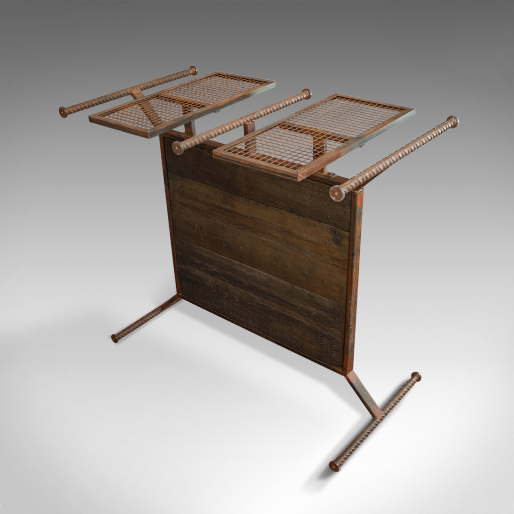Vintage Clothes Rail, English, Steel, Oak, Retail, Shopfitting, 20th Century - London Fine Antiques