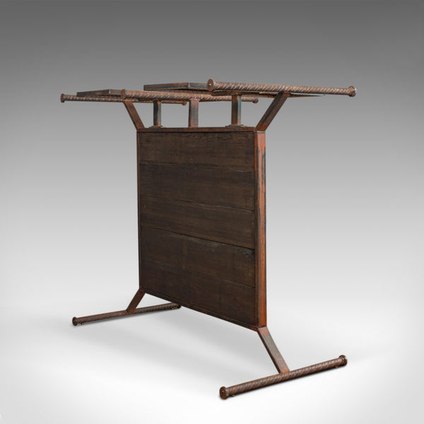 Vintage Clothes Rail, English, Steel, Oak, Retail, Shopfitting, 20th Century - London Fine Antiques