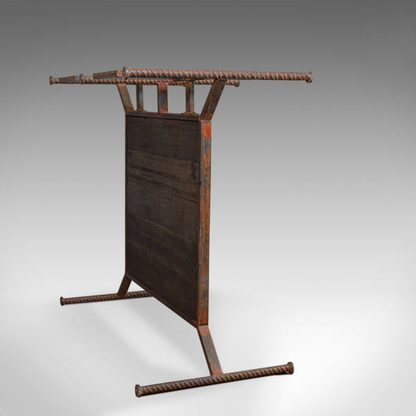 Vintage Clothes Rail, English, Steel, Oak, Retail, Shopfitting, 20th Century - London Fine Antiques